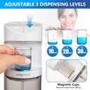 ZOFGENOW Automatic Mouthwash Dispenser for Bathroom,Bathroom Accessories 19.4 Fl Oz Dispensers with Magnetic Cups,Wall Mounted Dispenser,Suitable for All Age Groups,White