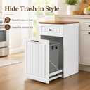 13 Gallon Pull Out Trash Can Cabinet with Drawer