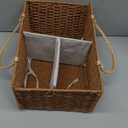 HBlife Large Baby Diaper Caddy Organizer, Paper Rope Storage Baskets Nursery Bin with Removable Divider, Portable Car Organizer for Diapers, Baby Shower Gifts, Newborn Essentials Must Haves (Brown)