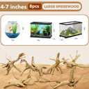 Jorewood Natural Small Spiderwood Driftwood for Aquarium Decor Rptile Fish Tank Decoration Assort Branch 4-7'' 8 Pcs
