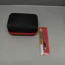 Relaxweex EVA Hard Case with Customizable Foam Protective EVA Carrying Case Shockproof Outdoor for Camera, Digital Products, Electronic Instruments with Knife (Black and Red, 7.1 x 4.7 x 3.1 Inch)