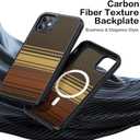 AMILIFECASES Magnetic for iPhone 11 Phone Case-Compatible with MagSafe-Carbon Fiber Texture-Slim Military Grade Drop Protection Phone Case for iPhone 11 6.1", Sunset