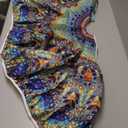 Buwuta Outdoor Tablecloth with Umbrella Hole Waterproof Round Fitted Tablecloth with Elastic Zippered Wipeable Table Cloth Round Cover for Picnic, Patio,Garden Fits to 36"-44" Patio Tables (Teal)