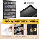 Baseball Graded Sport Card Display Case Large 40 Cards Display Case Wooden Wall Cabinet for Basketball Football Hockey Trading Cards Display Collectibles Souvenirs