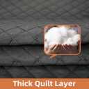 DriftAway Soundproof Thermal Insulated Quilted Curtain Liners for Bedroom Sound Barrier Blackout Cold Heat Noise Reducing Energy Saving 50 Inches by 58 Inches Grayish White Two Panels