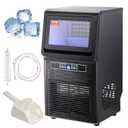 VEVOR Commercial Ice Maker, 70lbs/24H, Ice Maker Machine, 36 Ice Cubes in 12-15 Minutes, Freestanding Cabinet Ice Maker with 12lbs Storage Capacity LED Digital Display, for Bar Home Office Restaurant (Silver)