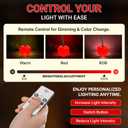Cherry Lamp LED Light Unique Red Table Lamp for Bedroom, Nightstand or Living Room, Funky and Modern Desk Lamp, Small Decorative Cherry Bedroom Decor