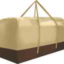Outdoor Cushion Storage Bag Extra Large 420D Oxford Waterproof Dust Proof Outdoor Zippered Patio Cushion Storage Bag (Beige)