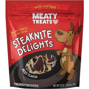 Meaty Treats Steaknight Delights Beef Flavor, 25-oz. (1.56 Pound (Pack of 1))