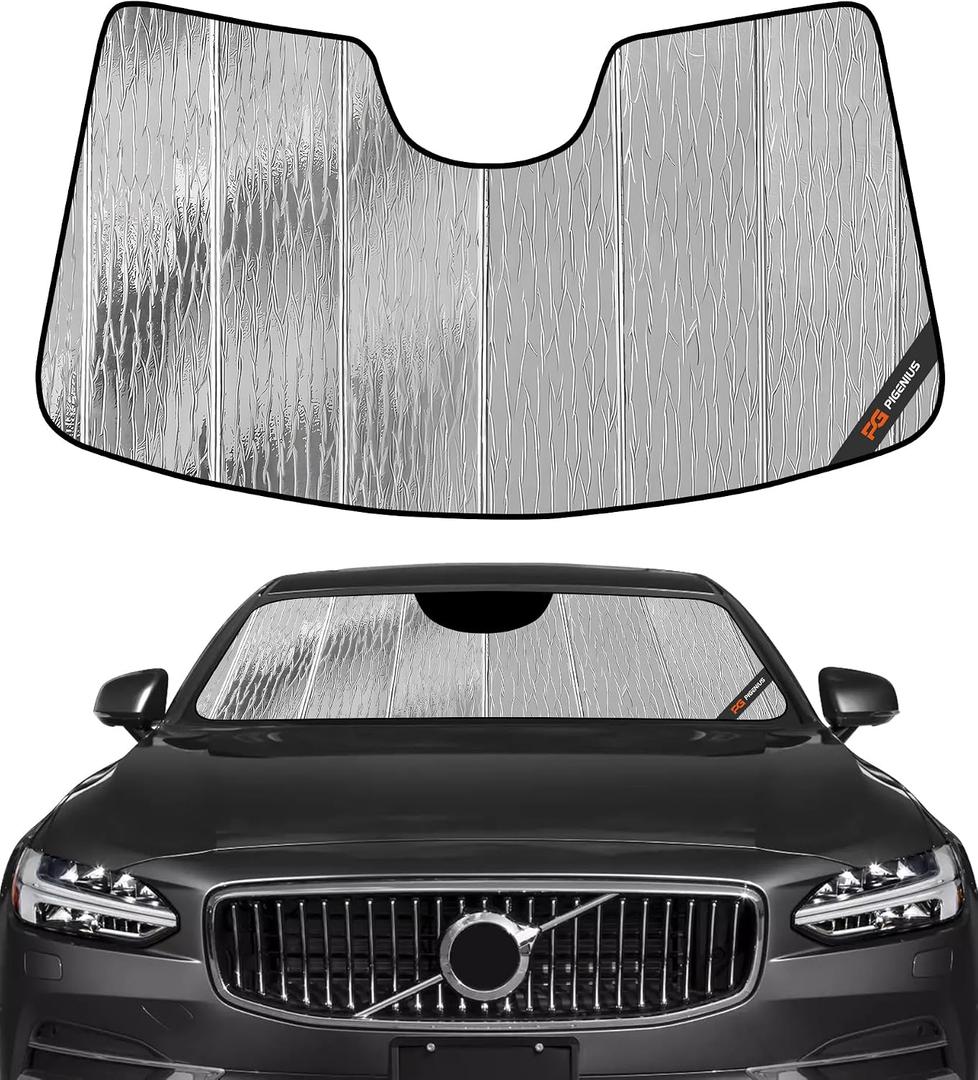 Pigenius Windshield Sun Shade for Volvo S90 2017-2025, V90 2018-2021, V90 Cross Country 2017-2025 - AstraGuard