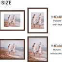 upsimples 11x14 Picture Frame, Display Pictures 8x10 with Mat or 11 x 14 Without, Wall Hanging Photo Frames, Brown, 1 Pack