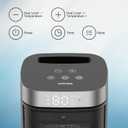 Small Portable Space Heater for Indoor Use - VOCRS 1500W PTC Electric Heater with Thermostat, Remote Control, 12H Timer, Eco and Fan Mode, Rapid and Safe Heating for Bedroom, Office