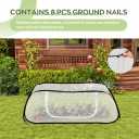 2Pack 45''x22''x18'' Pop Up Raised Garden Bed Cover -Instant Plant Protection Against Bird, Pests & Squirrel，Plant Net Cover for Raised Bed with Zipper Door for Protecting Vegetable Row