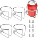 Stainless Boat Cup Drink Holder4pcs Cup Holders Boat Ring Fit for Boat Yacht Truck Car Apartment RV Car Trailer Hardware Cup Holders
