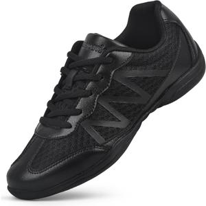 Cheer Shoes for Youth Girls White Cheerleading Athletic Dance Shoes Tennis Sneakers for Competition Sport Training (8, Black2406)