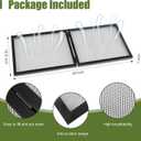 Landhoow 60 Gallon Screen Cover for Hinged Door Pet Reptile Terrarium Screen Cover Large Reptile Terrarium Fish Tank Lid with Center Hinge