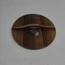 YOSUKATA Cast Iron Wok Cover - Premium Wok Cover 13.2" for Wok 13.5"- Wooden Pan Lid 14 in with Ergonomic Handle - Condensate-free - Durable Accessories for Genuine Asian Cooking