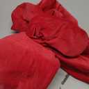 MIULEE Pack of 2 Red Velvet Pillow Covers Decorative Square Pillowcase Soft Solid Cushion Cases Holiday Home Decor for Sofa Couch Bedroom Car 18x18 Inch