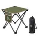 Opliy Camping Stool, 13.5 inch Folding Small Chair Portable Camp Stool for Camping Fishing Hiking Gardening and Beach, Camping Seat with Carry Bag (Green) 