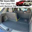 Cargo Mat for 2014-2020 Acura MDX Trunk Mat & 2ND+3RD Row Rear Backrest Mat Cargo Liners (5pcs)