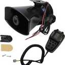 Car Siren Horn 7 Tone Sound Siren Police Mic PA Speaker Car System Emergency with Microphone Amplifier-100W Emergency Sound Electric Horn-12V