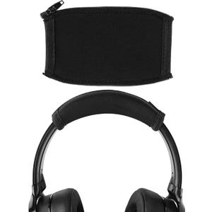 Geekria Flex Fabric Headband Cover Compatible with Skullcandy Crusher Evo, Crusher ANC, Crusher ANC 2, Hesh 3, Hesh Evo, Hesh ANC, Venue Headphones, Easy DIY Installation (Black)