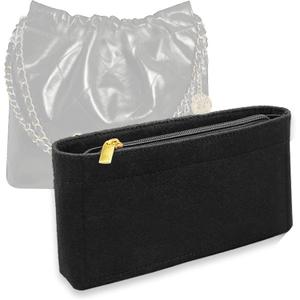 Lckaey Purse Organizer For Chanel 22 Handbag - Single Shoulder Felt Organizer Insert Y081(Black-Mini)