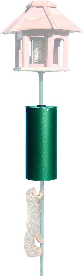 Perky-Pet 341 Metal Pole Squirrel Baffler, Green, 7.1"L x 7.07"W x 14.6"H