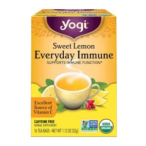 Yogi Tea, Tea Everyday Immune Sweet Lemon Organic, 16 Count (EXP 01/19/27)