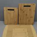 Bamboo Cutting Board Set - Wood Boards for Kitchen, Chopping With Juice Groove for Meat, Cheese and Vegetables - Large Butcher Block, Cheese & Charcuterie (Set Of 4)