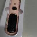 2026 Hair Straightener Brush, Cordless Hair Straightener Brush for Short Hair, Mini Portable Straightening Hair Comb Brush with 9 Temps Fast Heating for Women, Travel Size Hair Styling Tool (Pink)