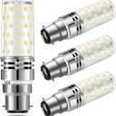 LED Bayonet Bulbs, 12W B22 Corn Bulb Equivalent 100W Halogen B22 Bayonet Cap Bulb, 1200Lm, 6000K Daylight White 4-Pack