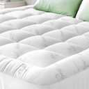 Ultra Soft Twin Size Mattress Topper - Viscose Made from Bamboo Pillow Top Mattress Pad for Back Pain Relief - Naturally Cooling for Hot Sleepers, White