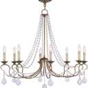 Livex Lighting 6518-48 Pennington 8 Light Chandelier, Antique Gold Leaf, 34"L x 34"W x 28"H