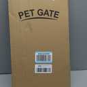 Indoor Dog Gate with Door, 26-41" Extra Wide Full Metal Pet Gate Short Dog Gate for Stairs, Pressure Mount 10'' Tall Small Puppy Low Gate Easy Step Over for Doorways