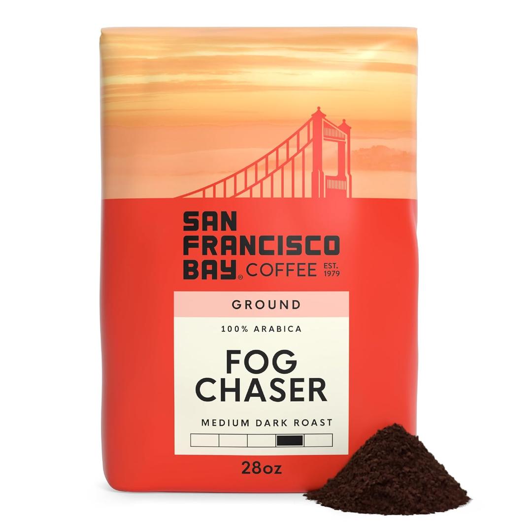 San Francisco Bay Ground Coffee, Fog Chaser (28 oz Bag), Medium-Dark Roast Coffee (EXP 05/01/26)