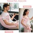Rotator Cuff Pillow, Removable Shoulder Support Pillow for Frozen Shoulder Relief, Post Arm Surgery Recovery Supplies, Broken Arm Cushion for Pain Relief and Side Sleeping, Pink, 13.7*6.3''