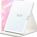 Travel Makeup Mirror with Lights, Lighted Vanity Mirror, 11.9", Iridescent Blush