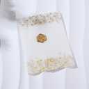 YHOLSDAS Printed Vellum Jackets for 5x7 Invitations,5x7 Transparent Vellum for Wedding Invitation,115GSM Wedding Invitations Wraps Accessories (Gold Flower)