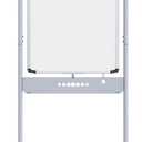 VIZ-PRO Double-sided Magnetic Mobile Whiteboard, 24 X 36 Inches, Portrait Orientation, Steel Stand