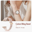 Goton Bling Silicone Band for Apple Watch 46mm 45mm 44mm 42mm 41mm 40mm Series 11/10/9/8/7/6/5/4/SE 3/2/1, Soft & Breathable Glitter Strap for Women, Stylish, Adjustable, Comfortable Fit, Sparkle