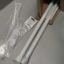 2 Pack Spring Tension Curtain Rods White Ajustable 53-98inchs, 0.86inch Diameter, Extension Spring Tension Rods Suitable for Use in Bathroom Window Screen Curtain Wardrobe (white)