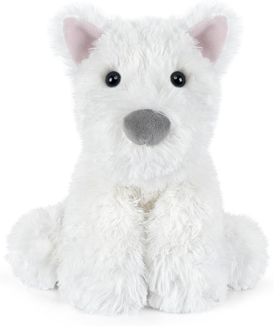 SuzziPals Coolable & Heatable West Highland White Terrier Dog Stuffed Animals for Kids & Adult, Westie Puppy Plush Toys Microwavable Heating Pad for Soothing & Period, Lavender Plushies for Anxiety