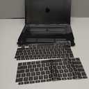 DTangLsm Compatible with MacBook Air 13 inch Case 2021 2020-2018 A2337 M1 A2179 A1932, Crocodile Skin Alligator PU Leather Hard Shell Case and Keyboard Cover, Black