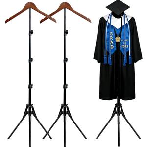 2 Pcs Graduation Gown Display Stand 32-63 Inch Adjustable T Shirt Display Stand Mannequin Torso for Retail Vendors Clothes Steamer Stand for Clothing Dress Garment Coat