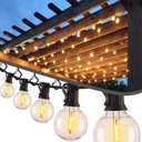 30 Pcs Outdoor Hooks for String Lights,Screw Hooks for Hanging Plants,Ceiling Hooks with Safety Buckle,Square Hanger for Wind Chimes,Bird Feeder,Lanterns,Christmas Decorations (Black)