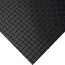 Rubber-Cal Diamond-Plate Rubber Flooring Roll - 3 mm x 4 ft x 2 ft Roll - Black