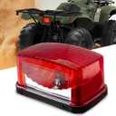 ATV Brake Tail Light Led Taillight Brake Stop Lights Compatible with Yamaha Grizzly Big Bear Bruin Kodiak Wolverine Rhino Viking 5KM-8472C-10-00 Aftermarket (Bulb w/Plate Light)