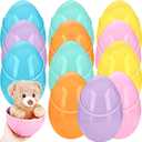 10 Inch Giant Macaron Plastic Easter Eggs 6 pcs/ 12 pcs Large Plastic Easter Eggs With Handle Jumbo Empty Fillable Eggs for Easter Egg Hunt Suprise Egg (12 Pcs Macaron - 10 Inch with Handle)