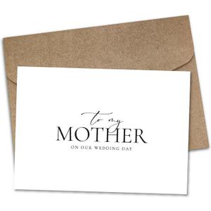 Wedding Day Card for My Mother, To My Mother On Our Wedding Day,From Bride and Groom gifts, 4.1" x 5.8" , 5.8" x 8.3"